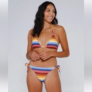 Striped Multicolor Bikini Set